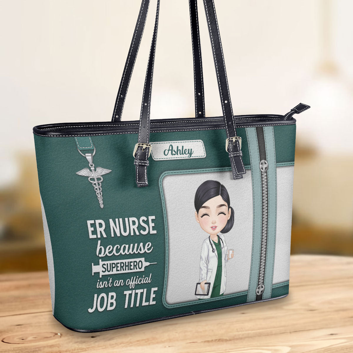 personalized custom nurse tote bag