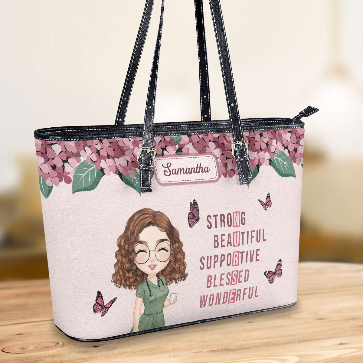 personalized custom nurse tote bag