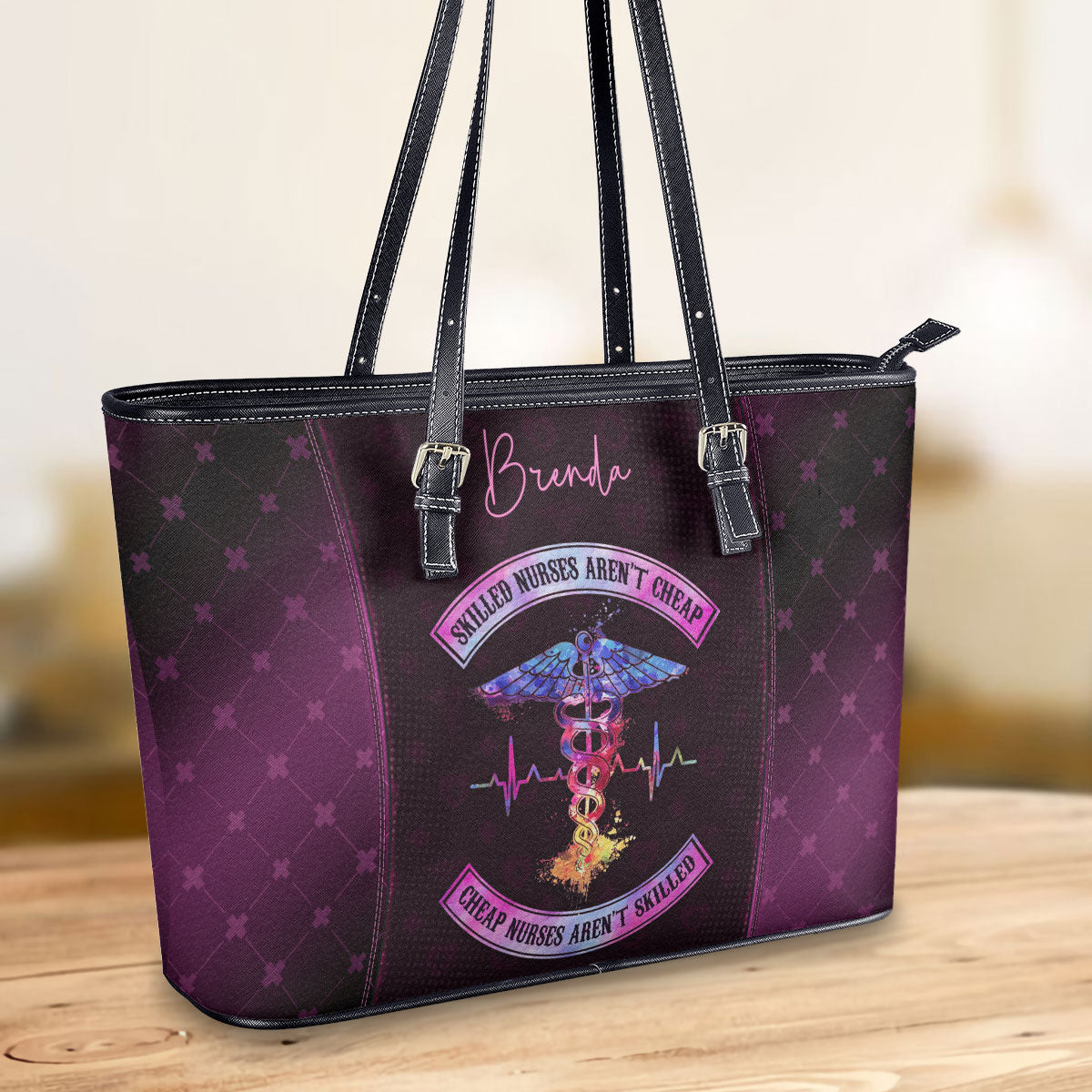 personalized custom nurse tote bag