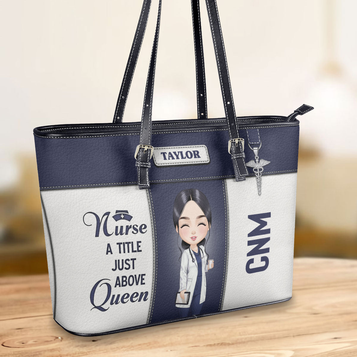 personalized custom nurse tote bag