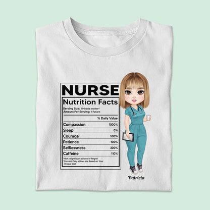 Nurse Nutrition Facts - Personalized Custom Nurse T-shirt