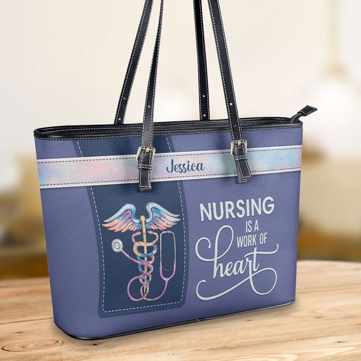 personalized custom nurse tote bag