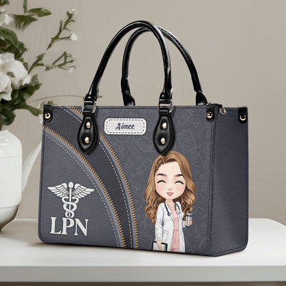 Nurse Elegant Style - Personalized Custom Leather Handbag