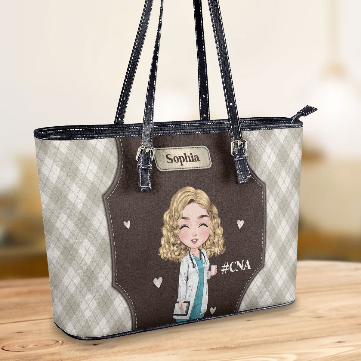 personalized custom nurse tote bag