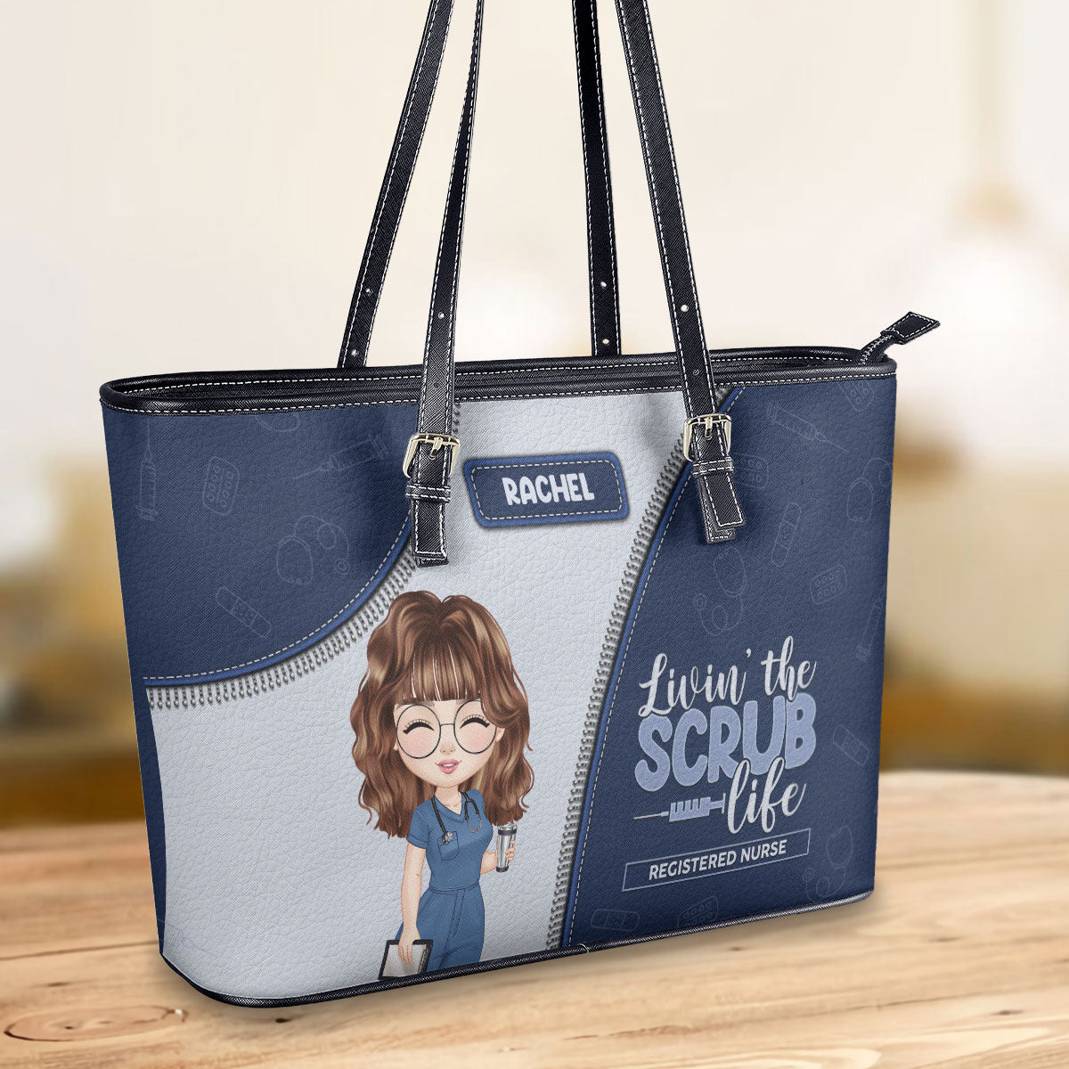 personalized custom nurse tote bag