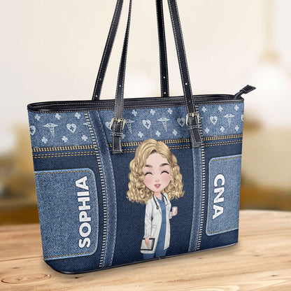 personalized custom nurse tote bag