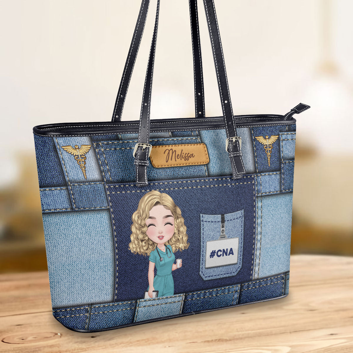 personalized custom nurse tote bag