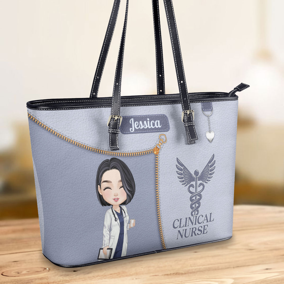 personalized custom nurse tote bag