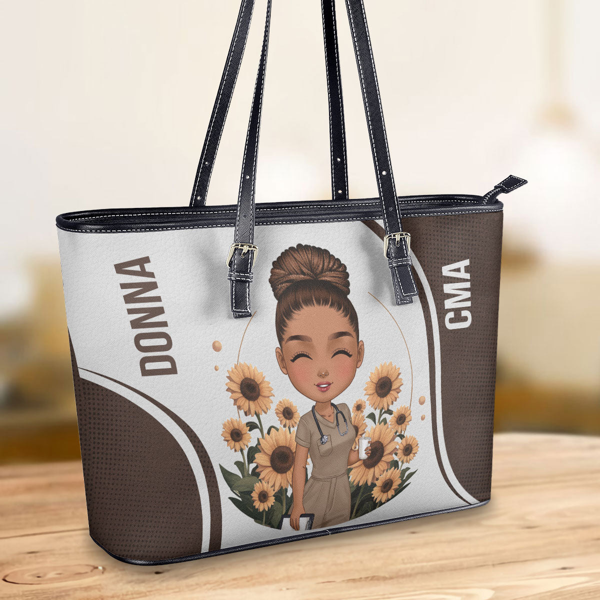 personalized custom nurse tote bag