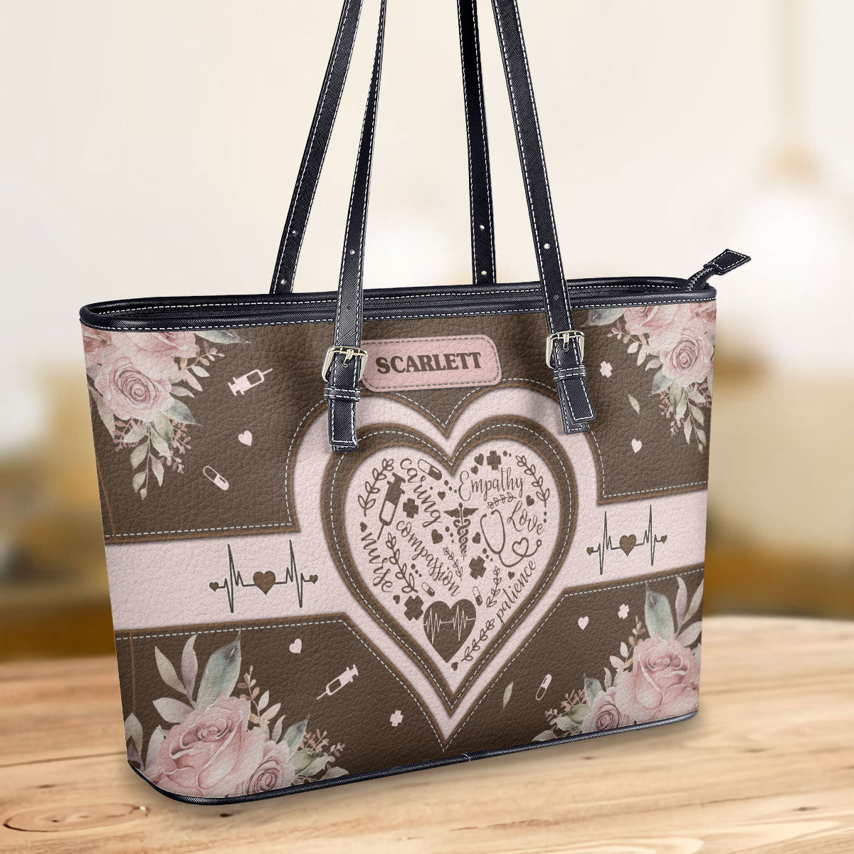 personalized custom nurse tote bag