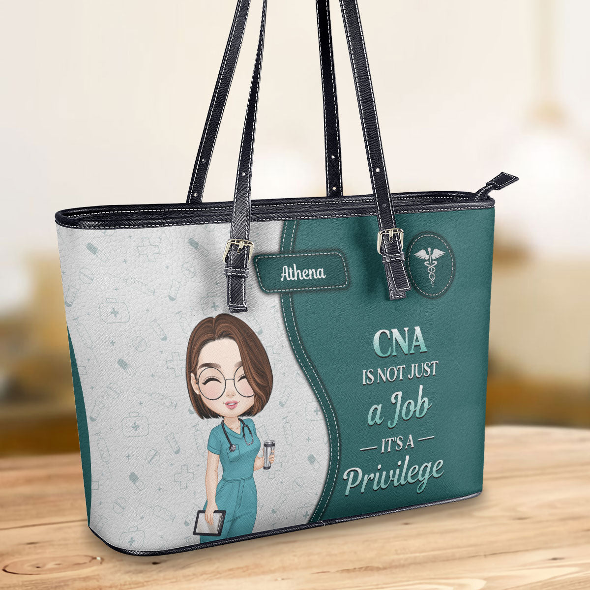 personalized custom nurse tote bag