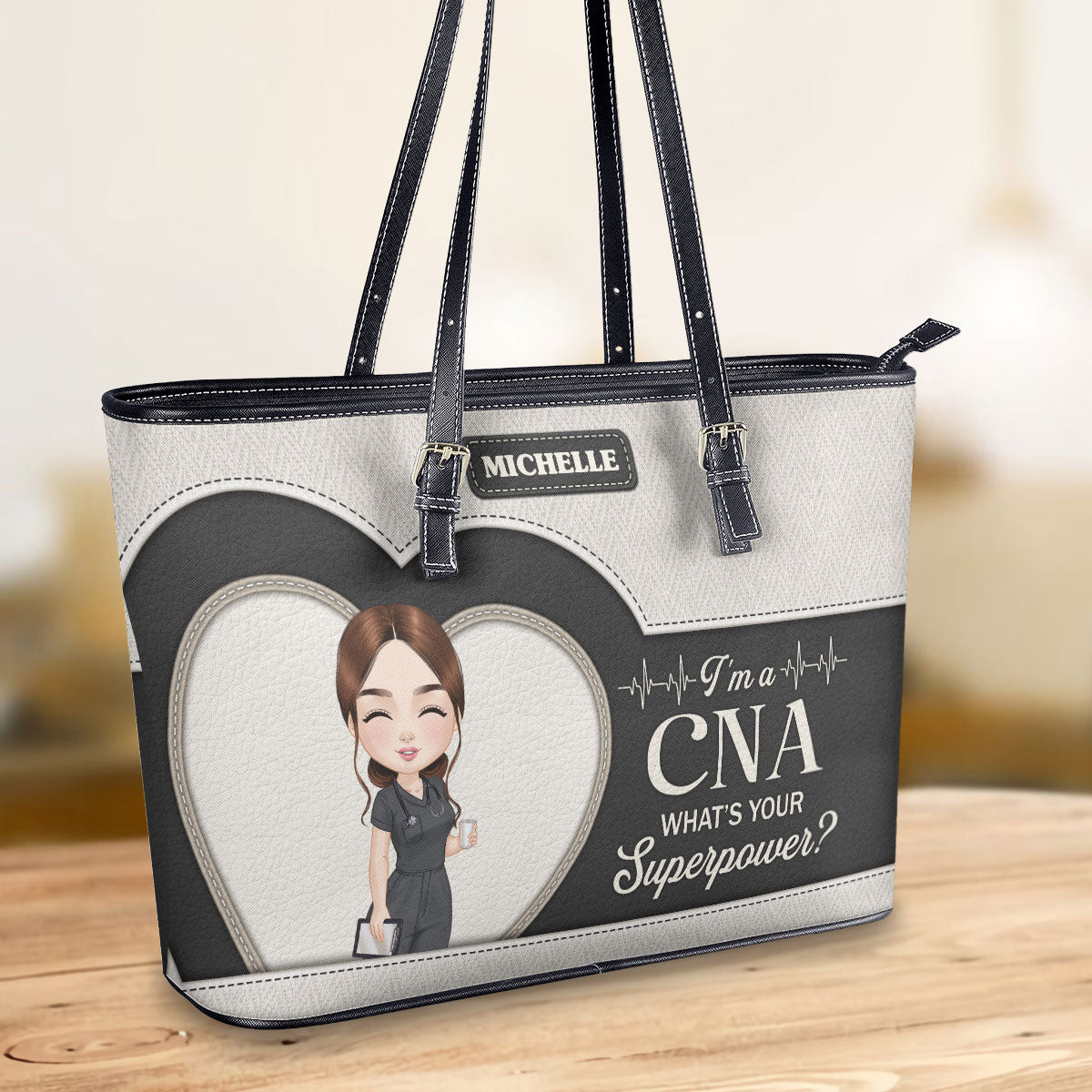 personalized custom nurse tote bag