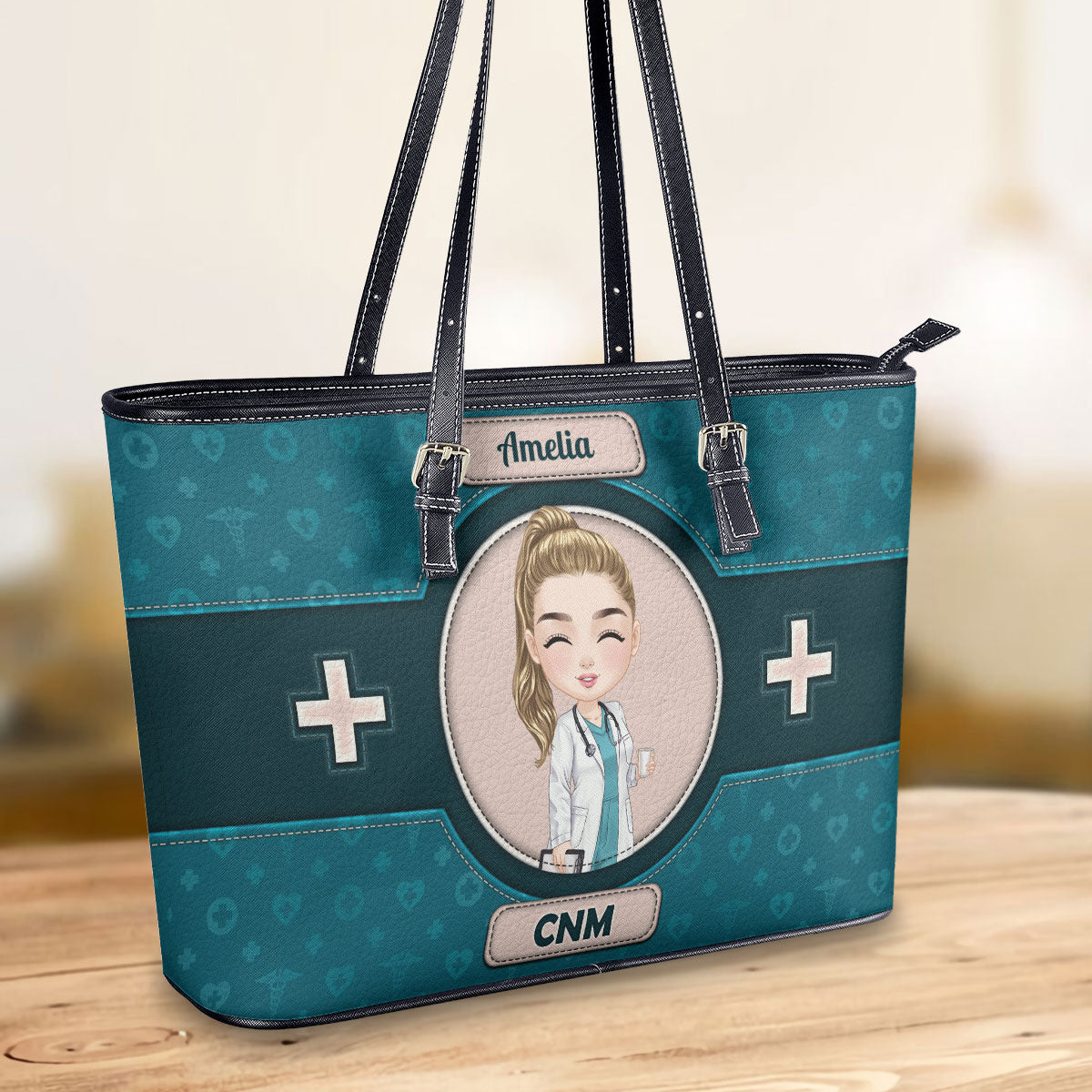 personalized custom nurse tote bag