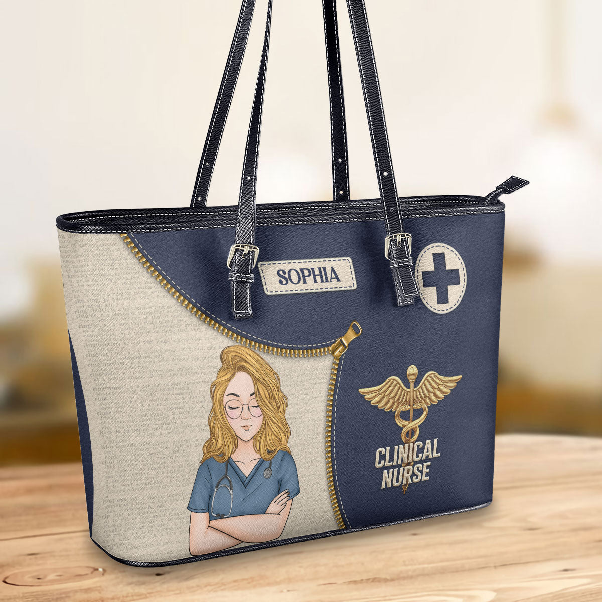 personalized custom nurse tote bag