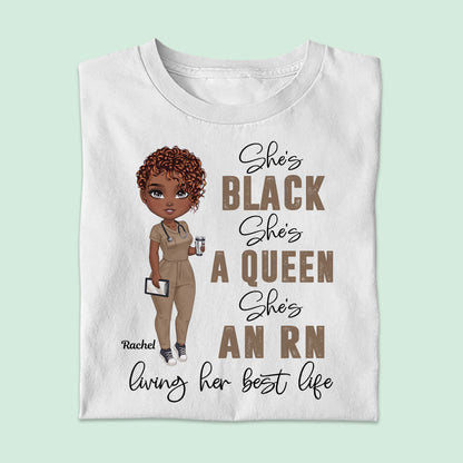 Living Her Best Life - Personalized Custom Nurse T-shirt, Hoodie, Sweatshirt