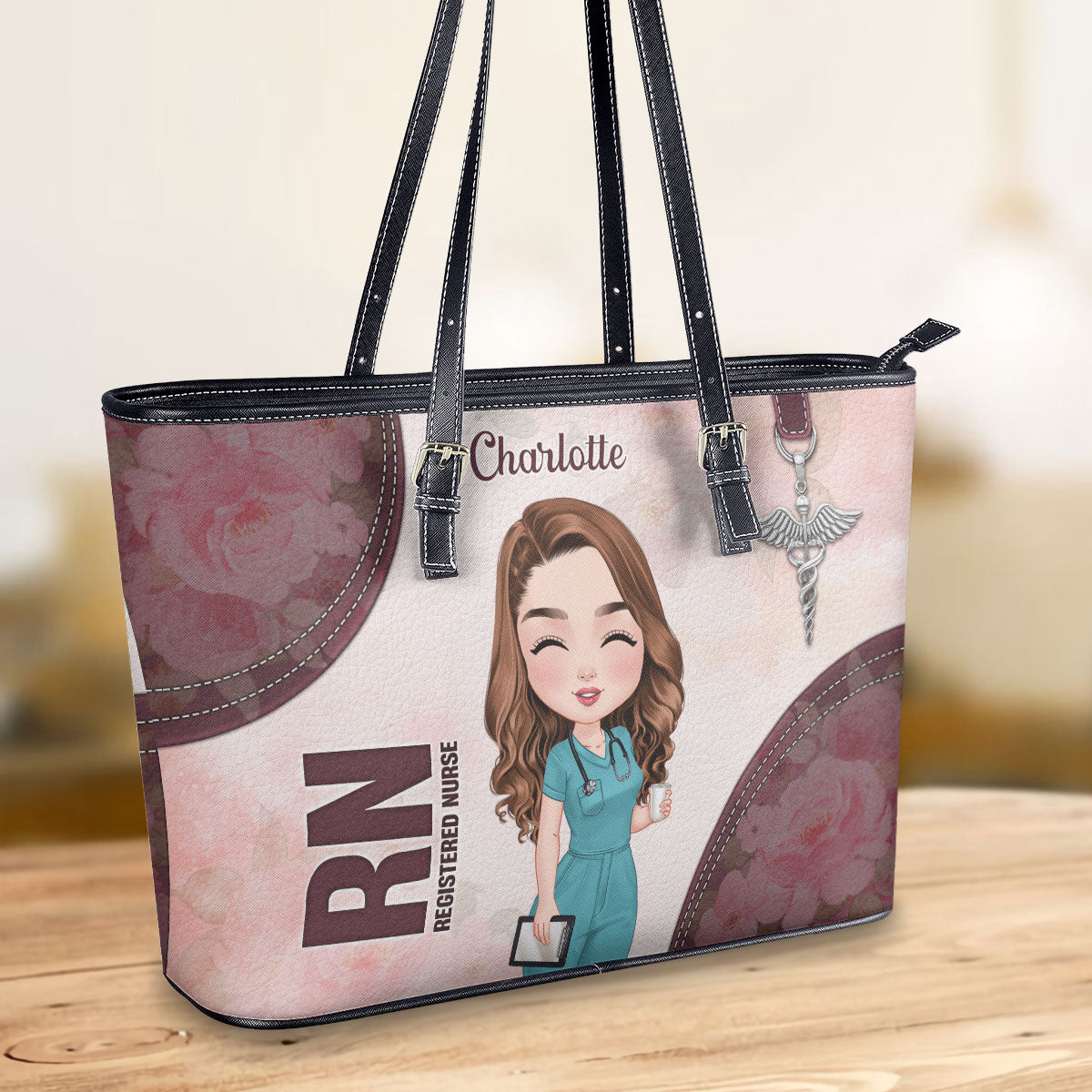 personalized custom nurse tote bag