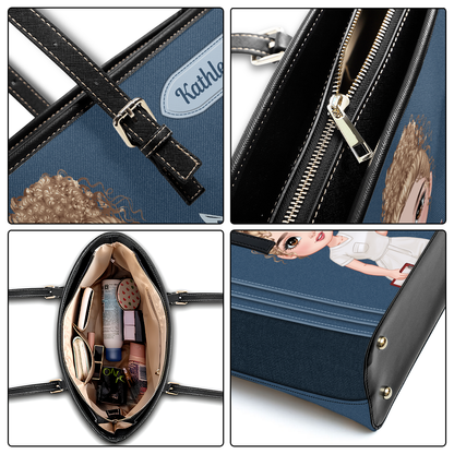 Fabulous Nurse Style - Personalized Custom Nurse Leather Tote Bag