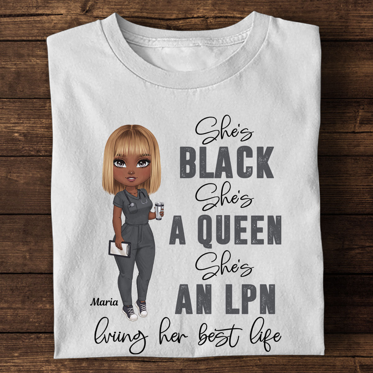 Living Her Best Life - Personalized Custom Nurse T-shirt, Hoodie, Sweatshirt