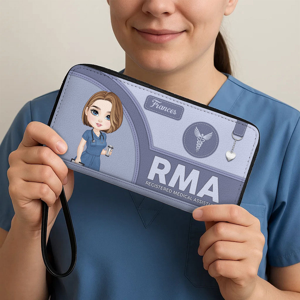 Gentle Style Nurse - Personalized Nurse Leather Long Wallet