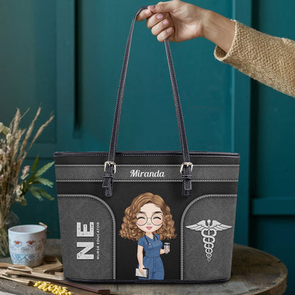 Flawless Style Nurse - Personalized Custom Nurse Leather Tote Bag