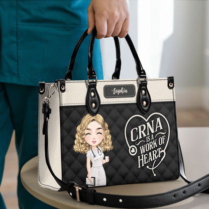 Nursing Is A - Personalized Custom Leather Handbag