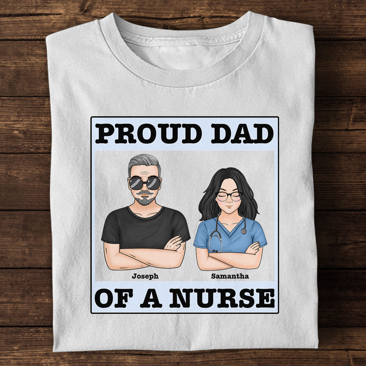 Proud Dad - Personalized Custom T-shirt