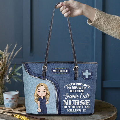 personalized custom nurse tote bag