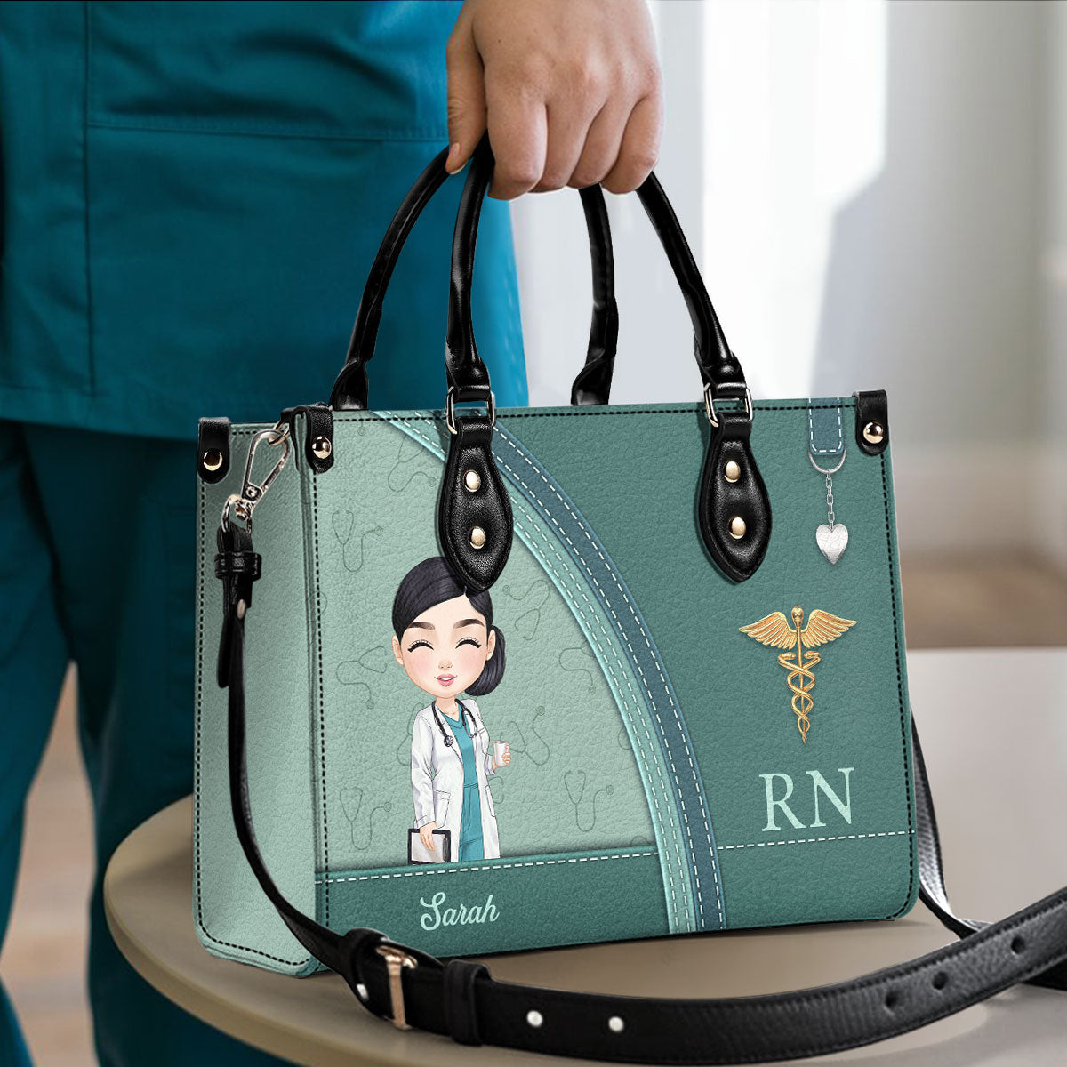 Elegant Nurse Life - Personalized Custom Leather Handbag