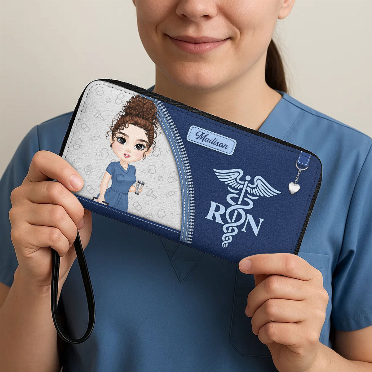 Simple Nurse Life - Personalized Nurse Leather Long Wallet