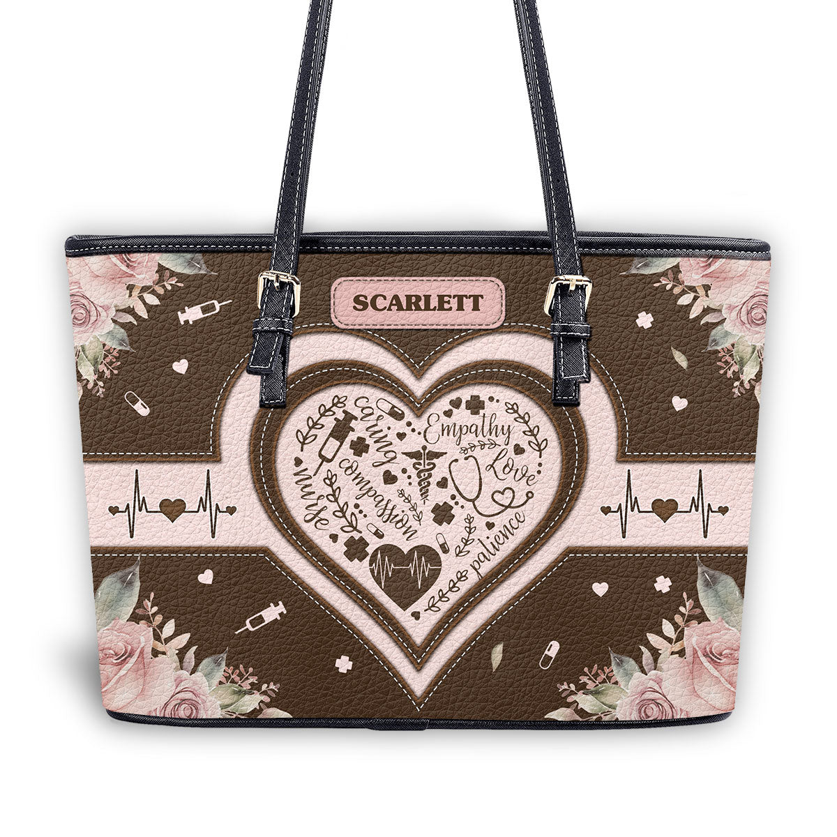 personalized custom nurse tote bag