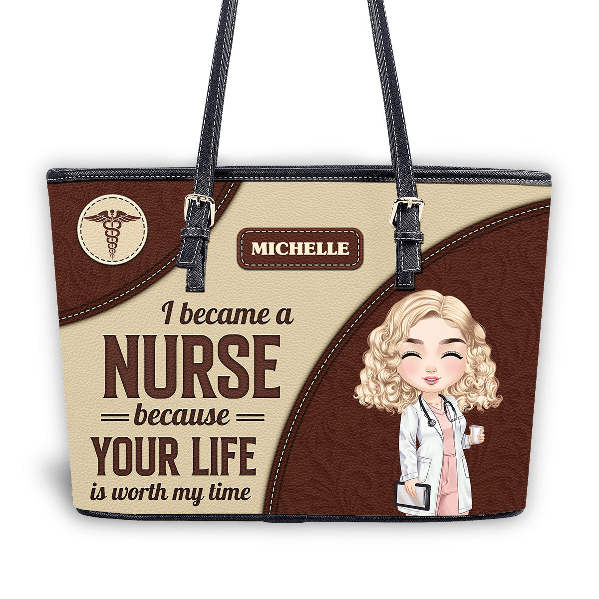 personalized custom nurse tote bag