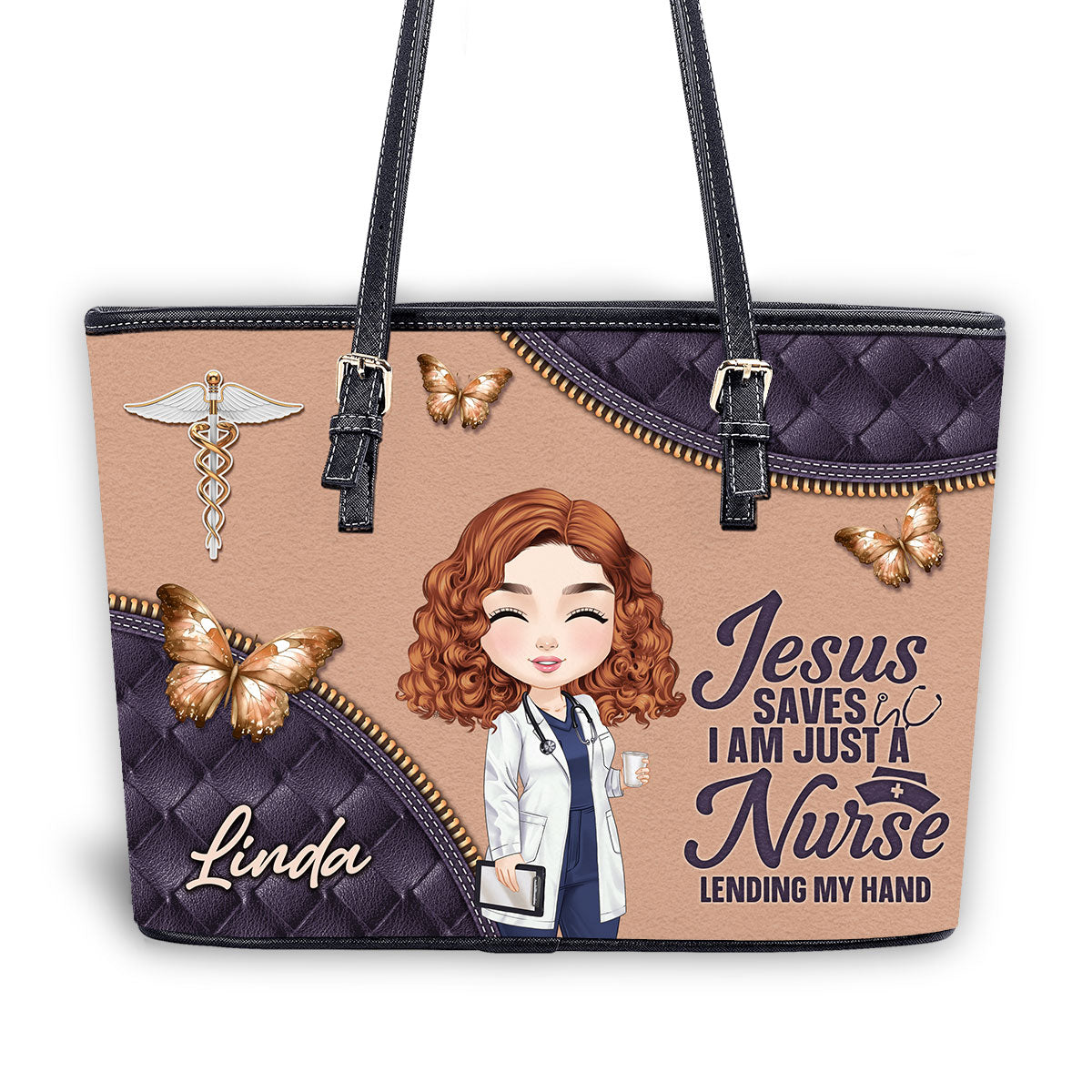 personalized custom nurse tote bag