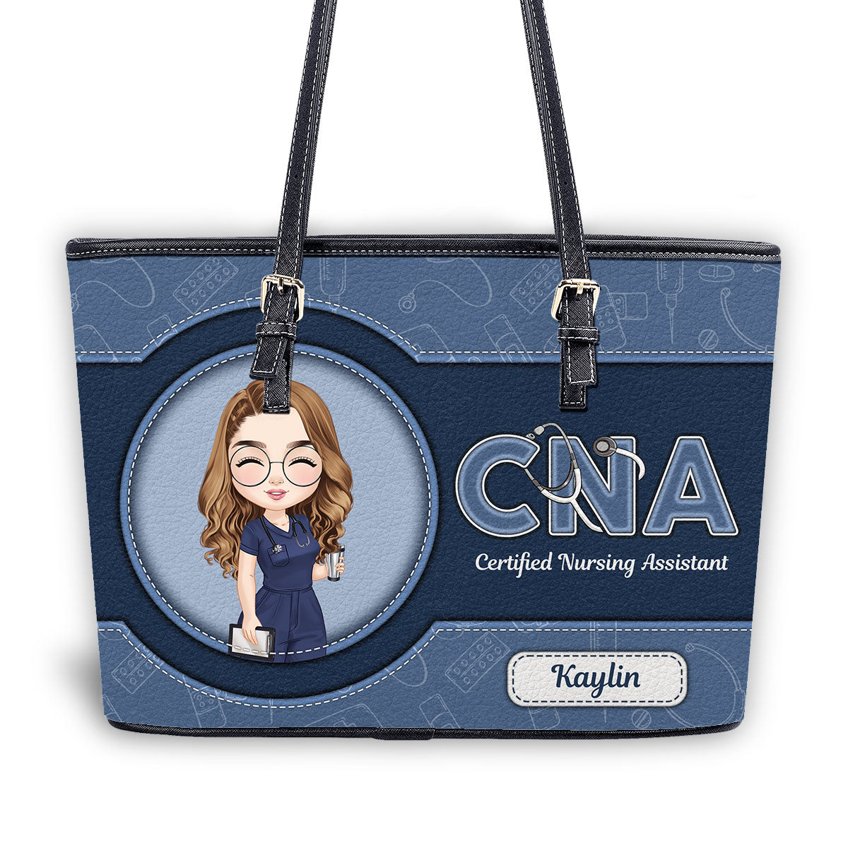 personalized custom nurse tote bag