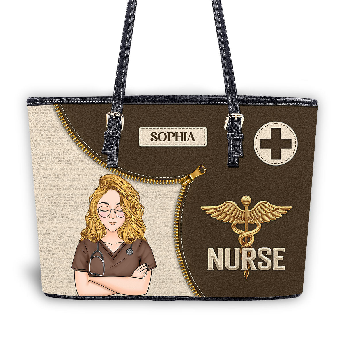 personalized custom nurse tote bag