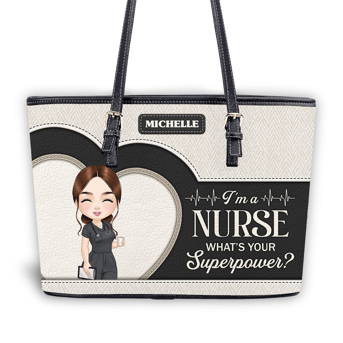 personalized custom nurse tote bag