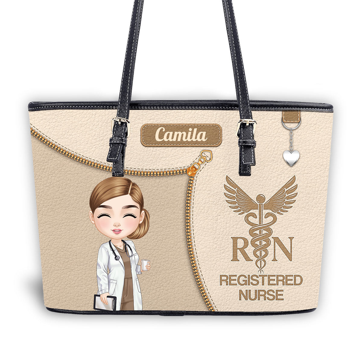 personalized custom nurse tote bag for work