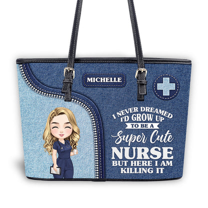 personalized custom nurse tote bag