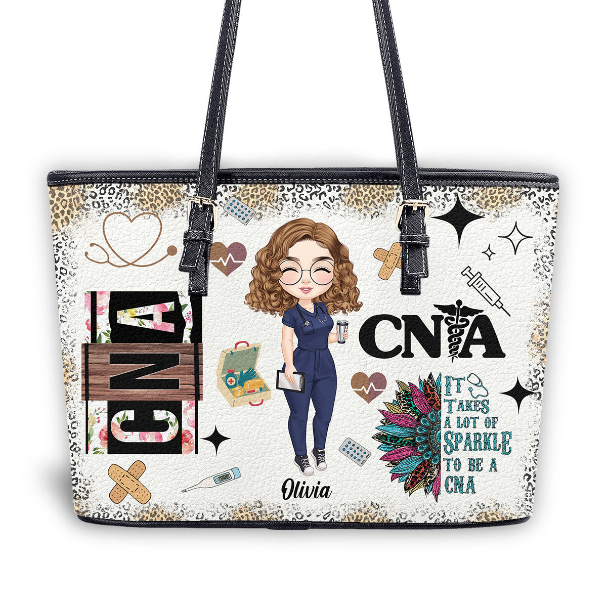 personalized custom nurse tote bag