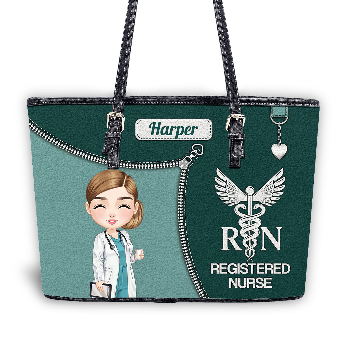 personalized custom nurse tote bag