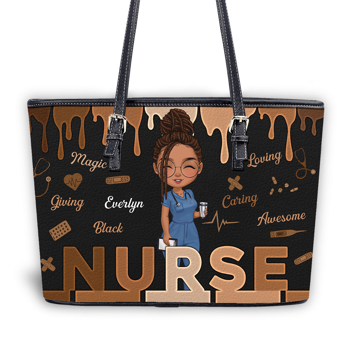 personalized custom nurse tote bag