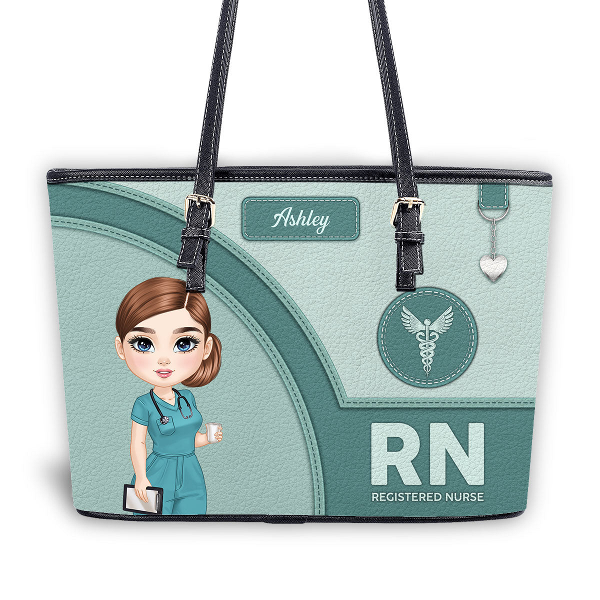 Gentle Style Nurse - Personalized Custom Nurse Leather Tote Bag