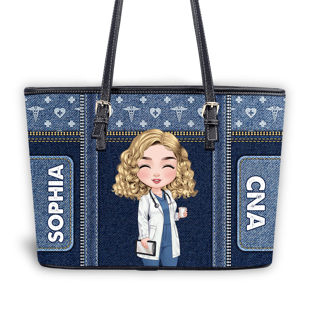 personalized custom nurse tote bag