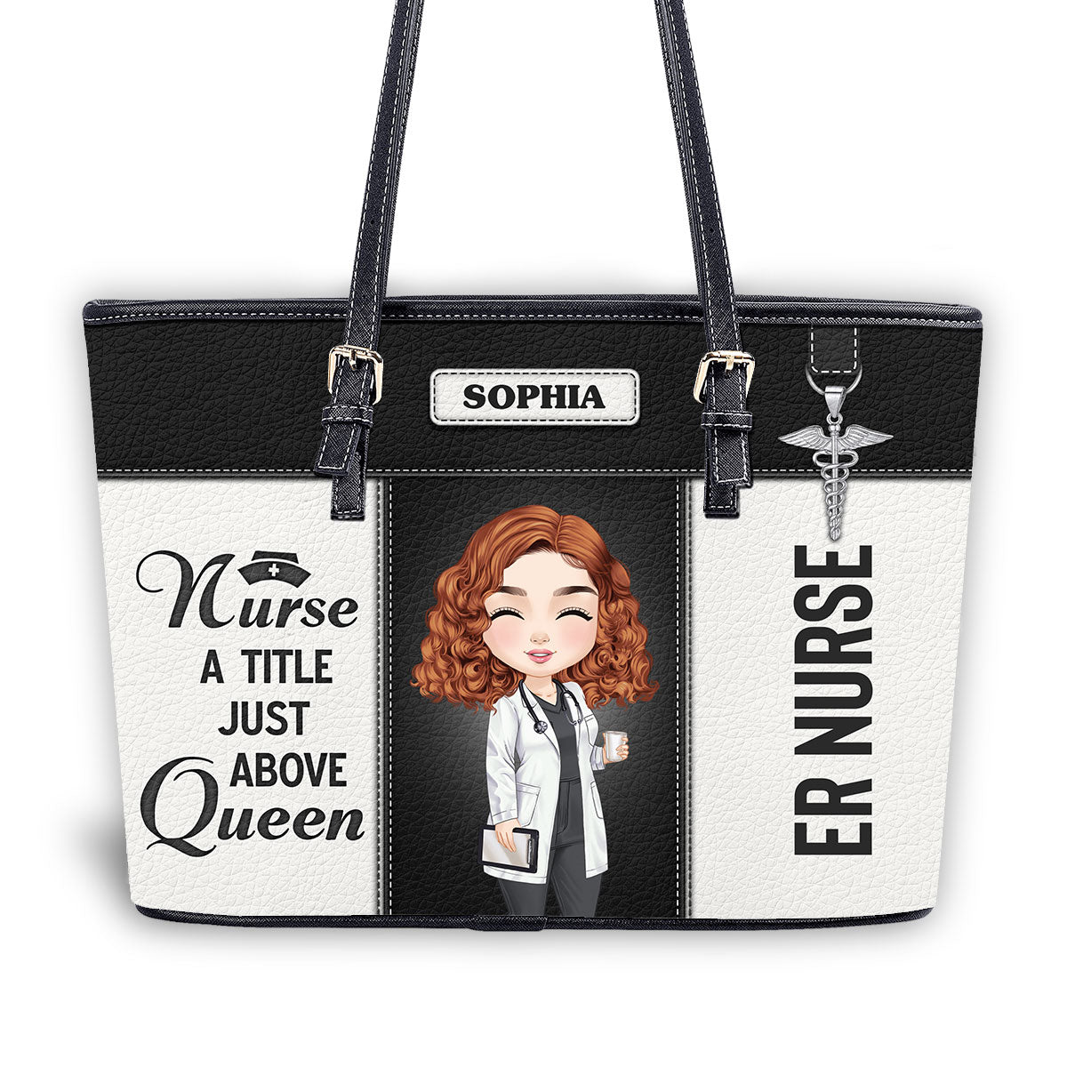 personalized custom nurse tote bag