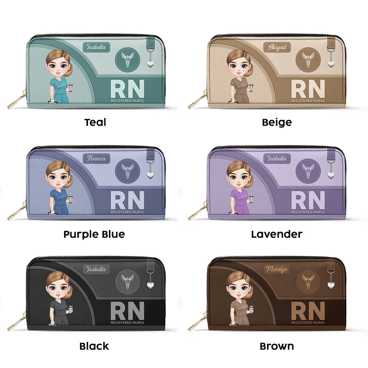 Gentle Style Nurse - Personalized Nurse Leather Long Wallet