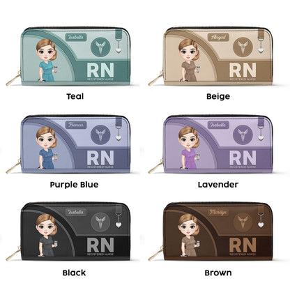 Gentle Style Nurse - Personalized Nurse Leather Long Wallet