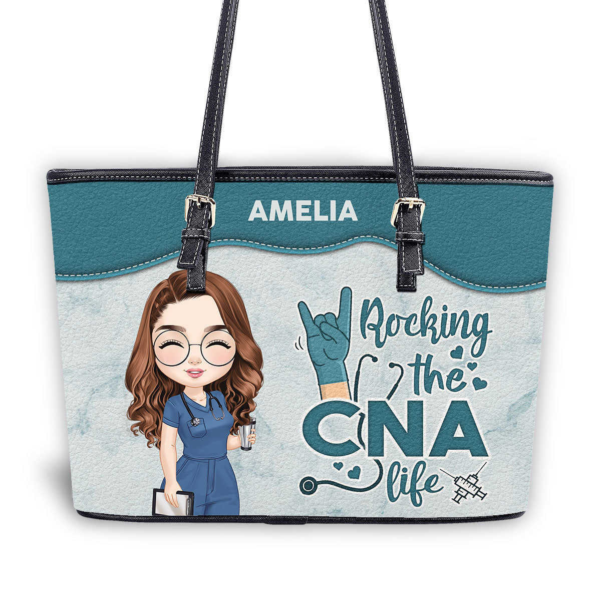 personalized custom nurse tote bag