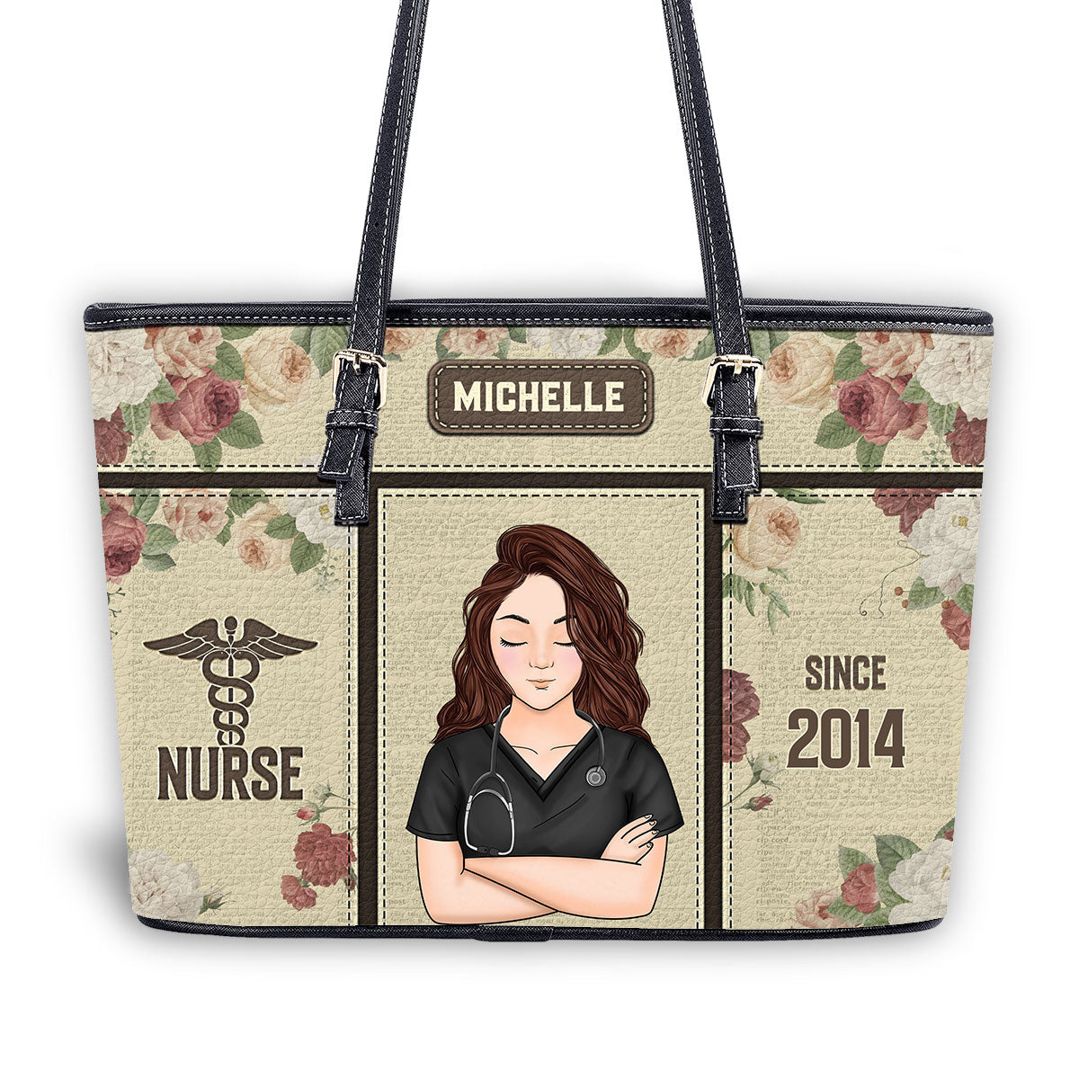 personalized custom nurse tote bag