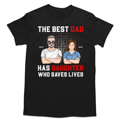 The Best Nurse Dad - Personalized Custom T-shirt