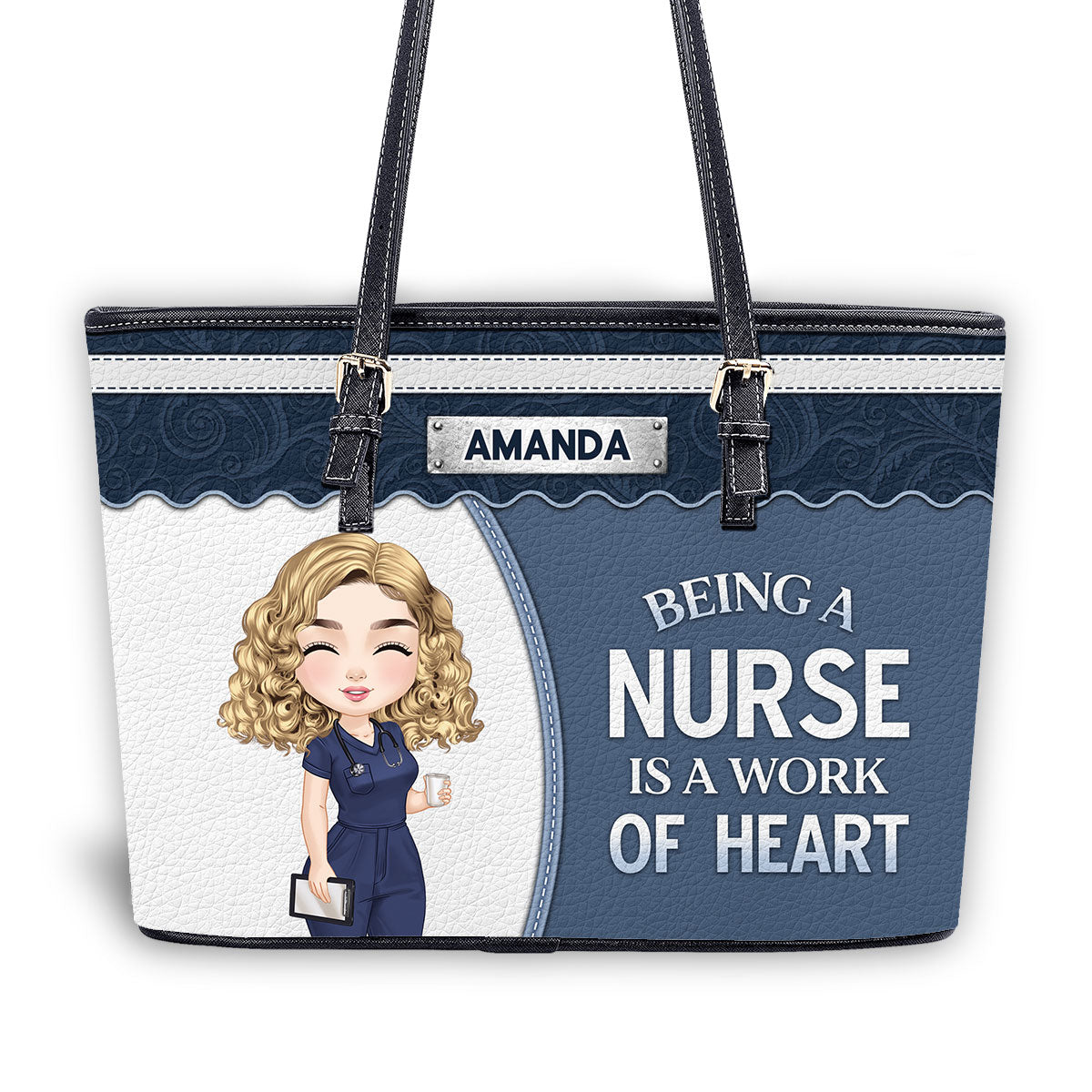 personalized custom nurse tote bag