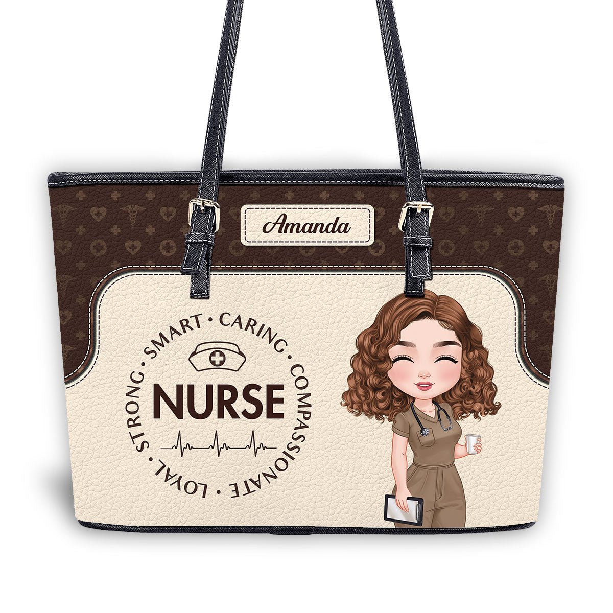 personalized custom nurse tote bag